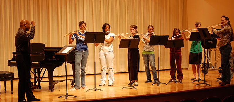 Student participating in an Arts in Education program