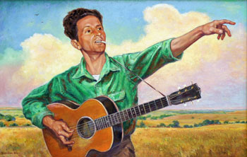 Woody Guthrie  by Charles Banks Wilson
