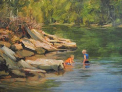 Playing in the Flint Creek by Margaret Aycock