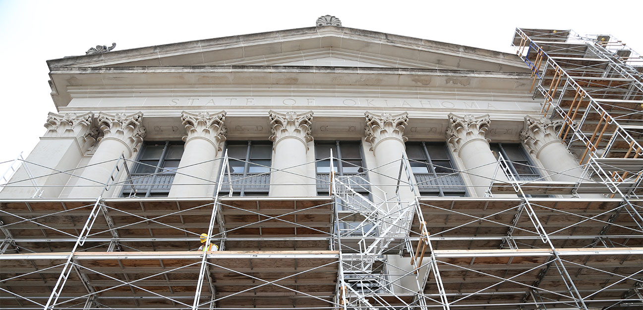 Restoration of the Capitol is underway.